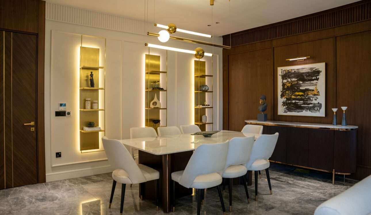 Luxury interior design company in Vizag creating modern home interiors with custom furniture, elegant lighting, and premium interior design solutions.