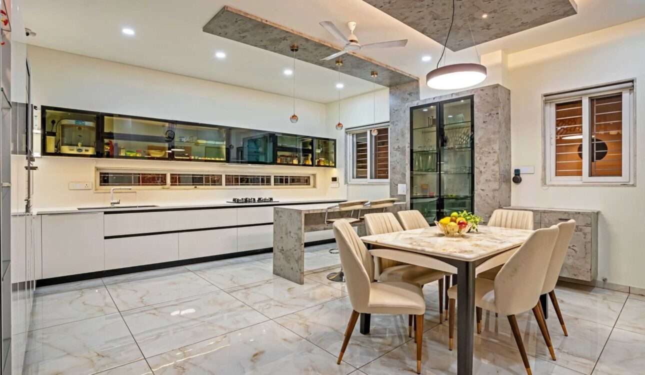 Open Kitchen Design | Modern Modular Kitchen Design by SpaceHeaven Interior