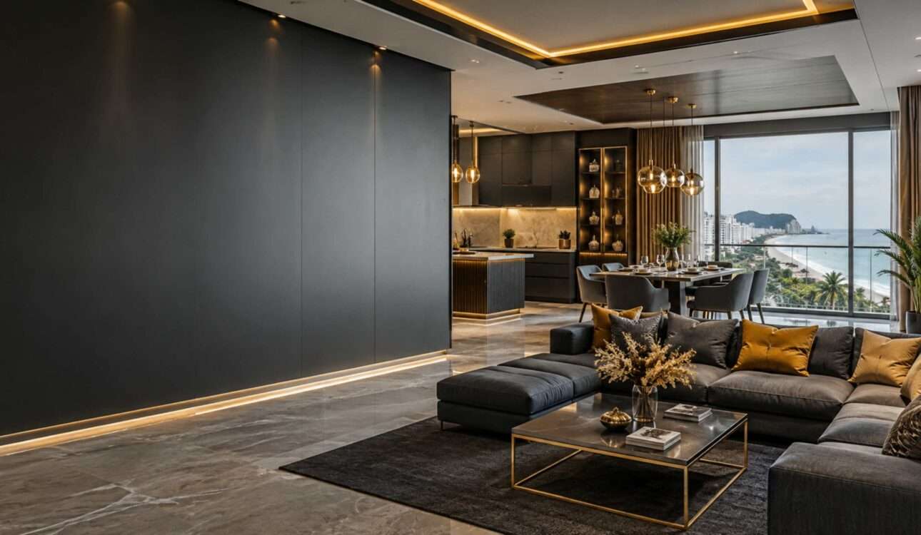 Modern home interiors Vizag living room design
