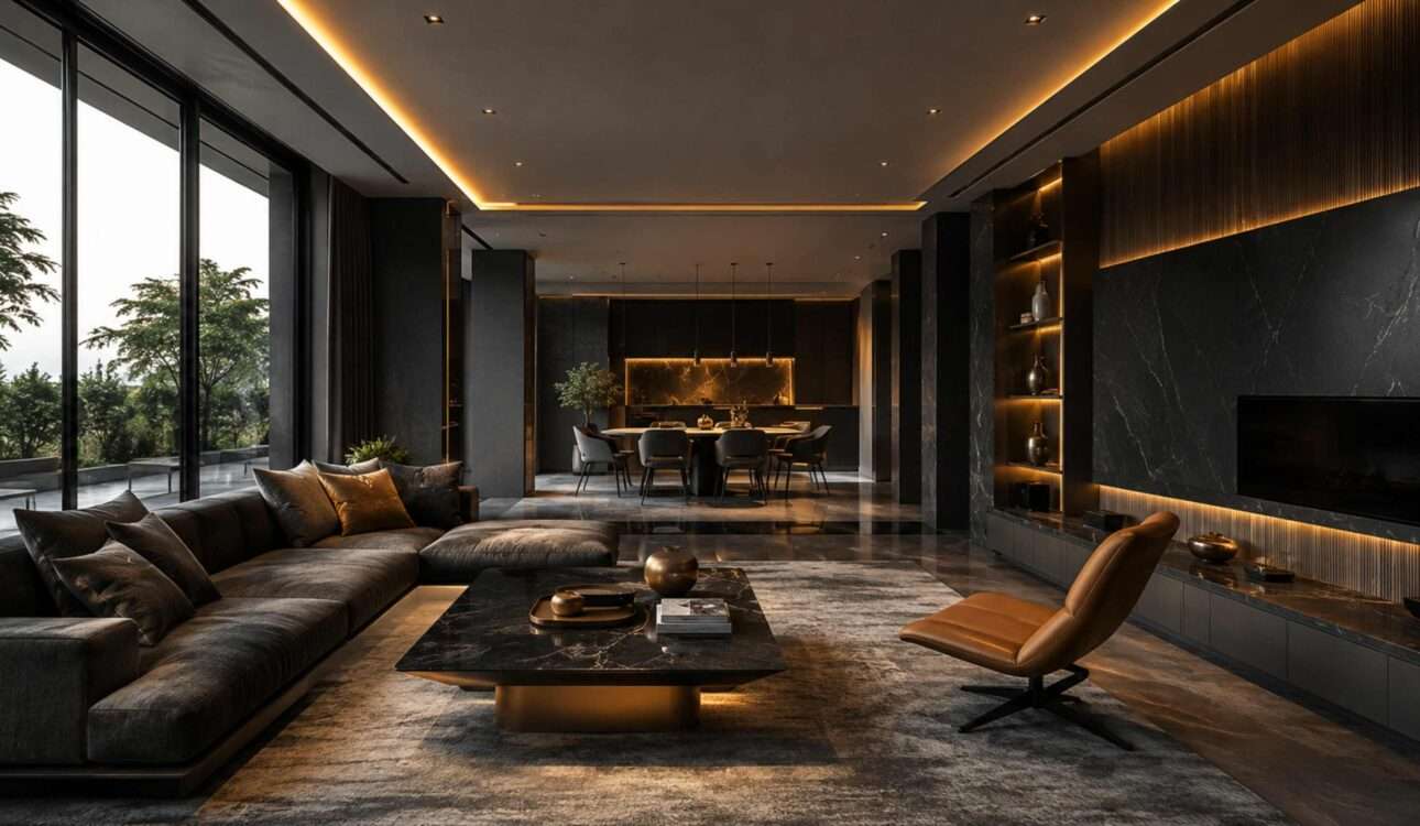 Interior designer planning a modern interior design project