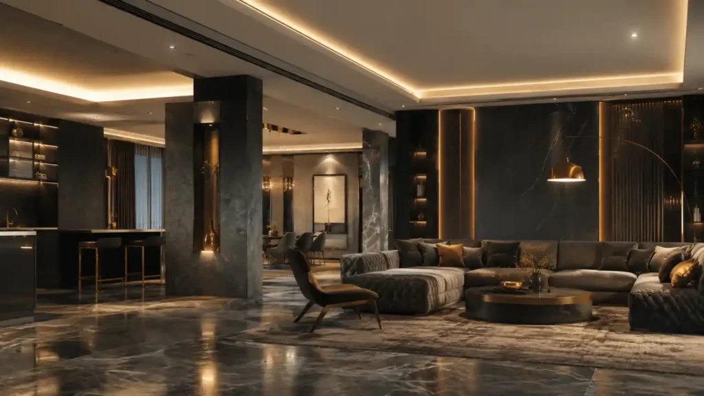Interior designer planning a modern interior design project