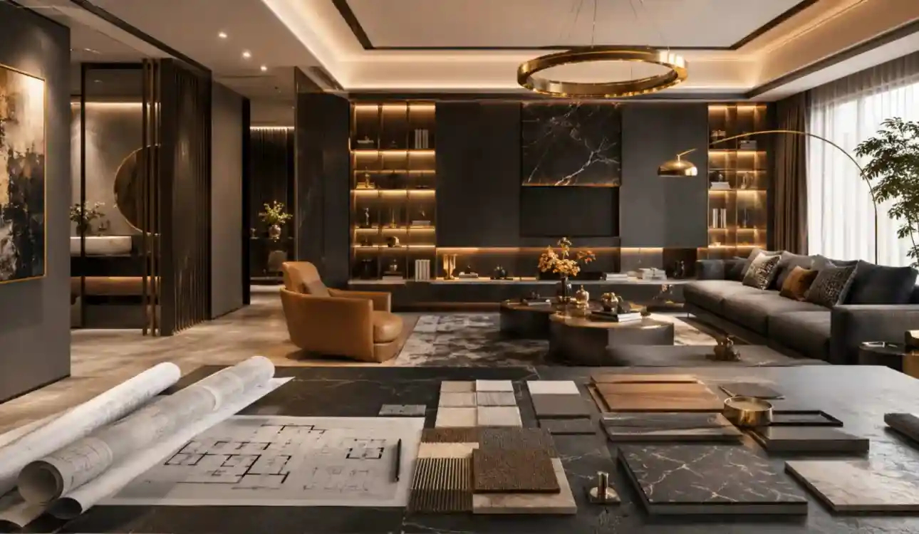 How to interior design a room with furniture, lighting, colors and décor.