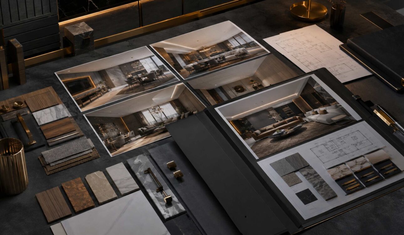 How to make an interior design portfolio with project layouts and design samples