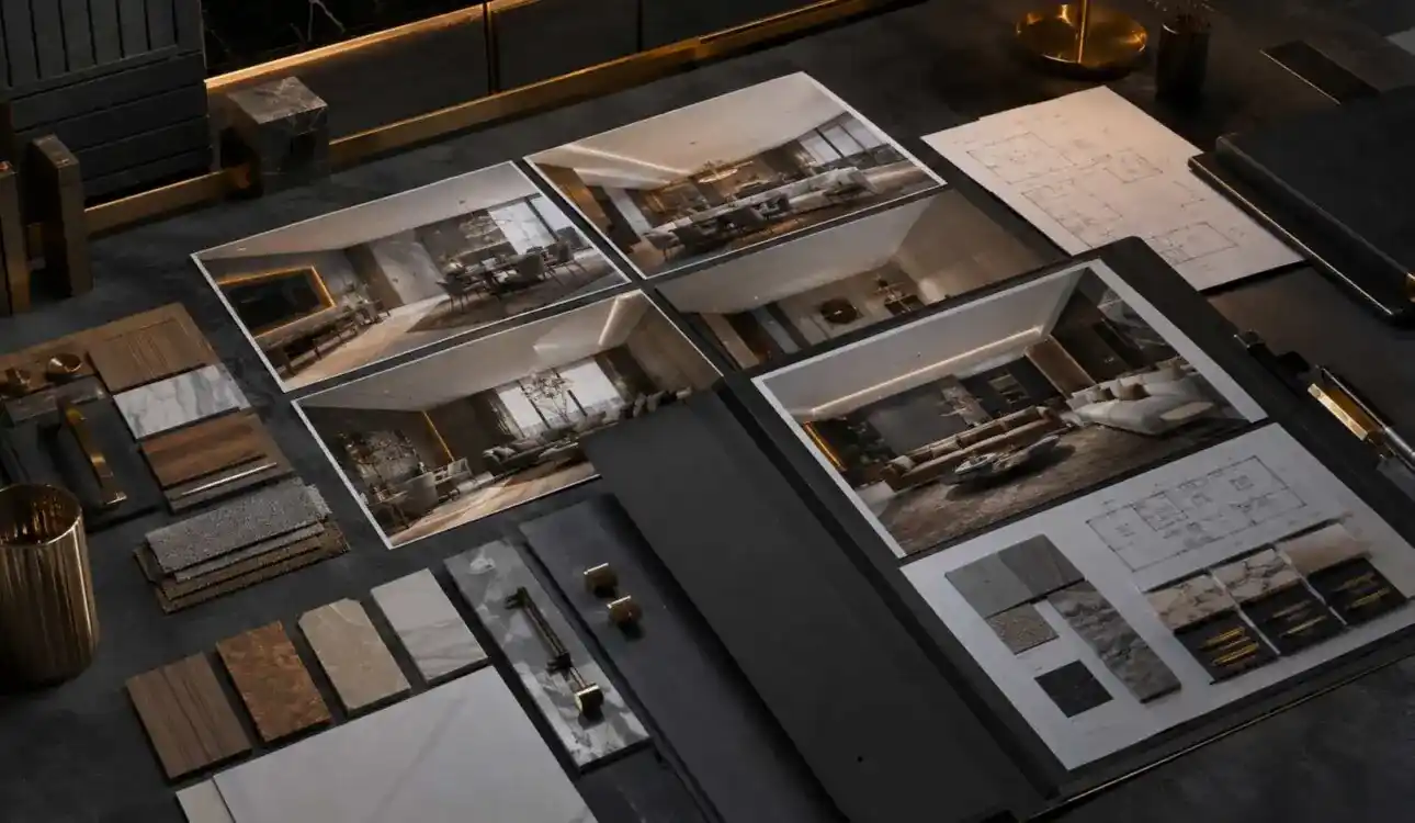 How to make an interior design portfolio with project layouts and design samples
