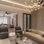Modern luxury living room designed by one of the top interior design companies in India with elegant furniture, premium lighting, and contemporary décor.