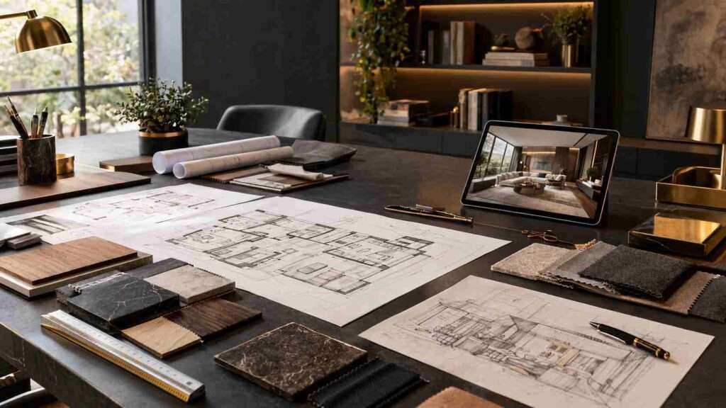 Interior design professionals can earn through employment, freelance projects, consultations, and design businesses