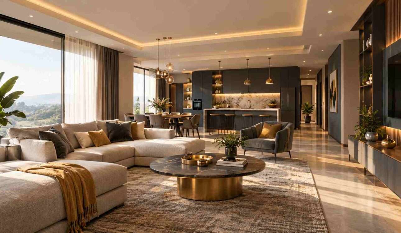 How to interior design a house with modern living room furniture and decor