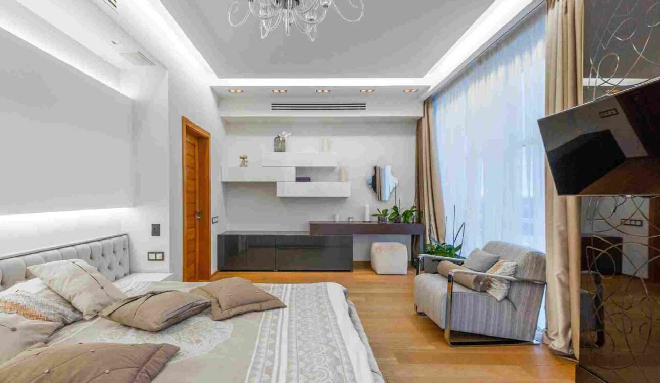 Modern fall ceiling design in Vizag for living room