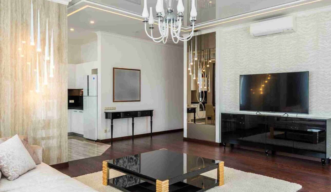 Modern home interior in Vizag with elegant living room design
