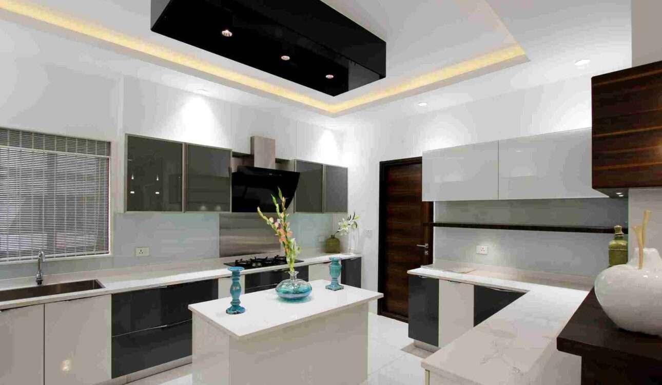 Modular kitchen design in Vizag with modern cabinets and functional storage