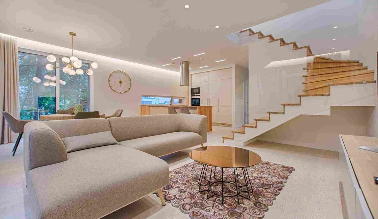 Modern home interior in Vizag with elegant living room design